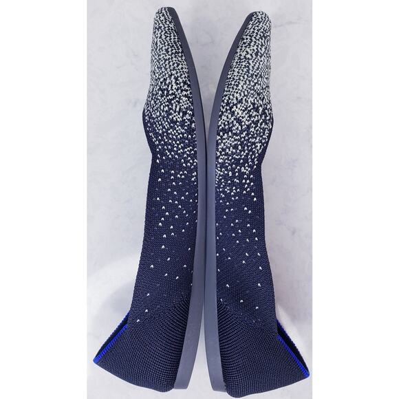 ROTHY'S The Point Midnight Sparkle Slip On Shoes Flats Blue Women's Size 10 - Picture 10 of 14